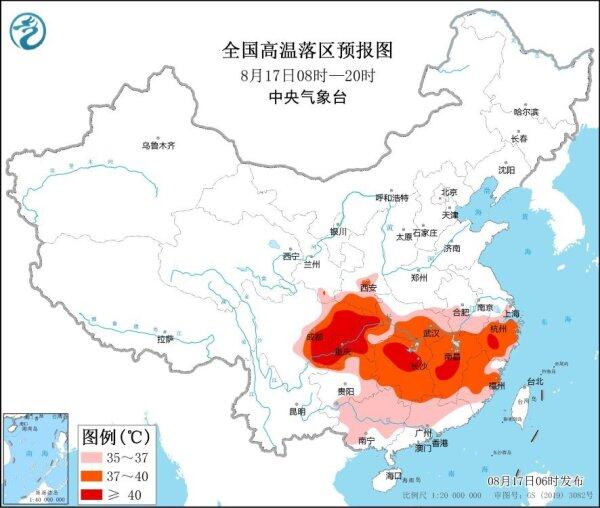 四川盆地江汉江淮等地有持续性高温 局地超40℃