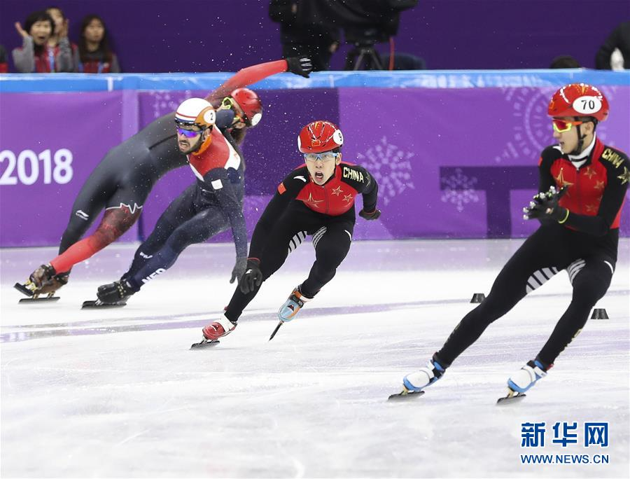 （冬奥会）（10）短道速滑——男子5000米接力：中国队晋级决赛