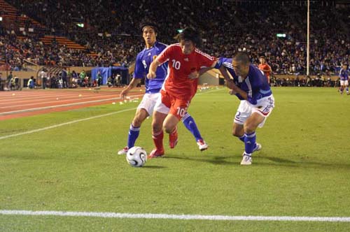 图文-中国国奥0-2负日本未能复仇对手重点盯防陈涛
