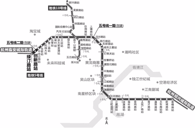 杭州地铁5号线绿汀路站和创新路站即将开工 具体站点位置和布局详细披露