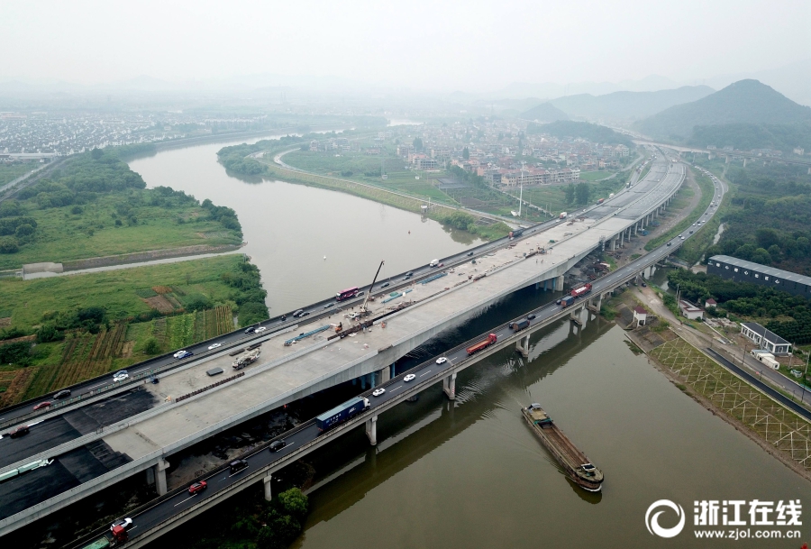 杭金衢高速浦阳江大桥改建工程收关在即